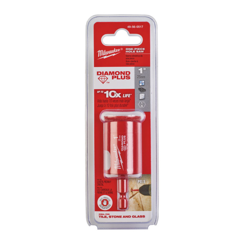 Коронка алмазна Diamond Plus MILWAUKEE, діаметр 25мм (1/4'' Hex) (свердління з водою) (заміна на 4932498350)