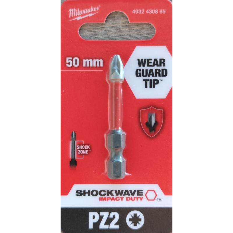 Біта SHOCKWAVE MILWAUKEE, PZ2, 50мм