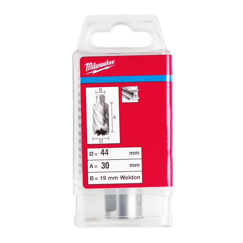 Кільцева фреза по металу MILWAUKEE HSS (WELDON), діаметр 44x30мм