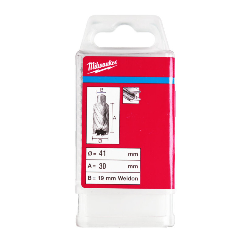 Кільцева фреза по металу MILWAUKEE HSS (WELDON), діаметр 41x30мм