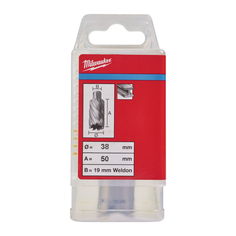 Кільцева фреза по металу MILWAUKEE HSS (WELDON), діаметр 38x50мм