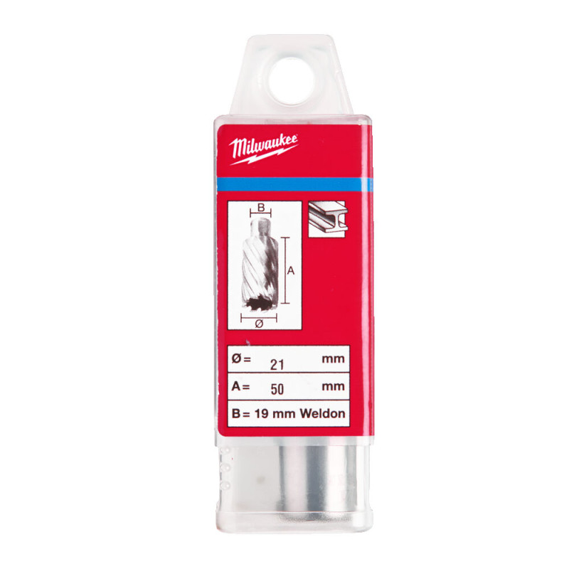 Кільцева фреза по металу MILWAUKEE, HSS (WELDON), діаметр 21x50мм