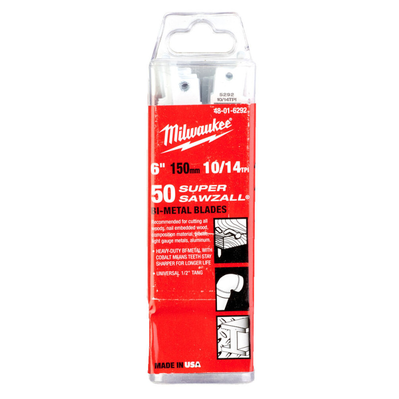 Полотно для шабельних пил GP MILWAUKEE, 200х2,5/1,8мм, (50шт), (универсальні)