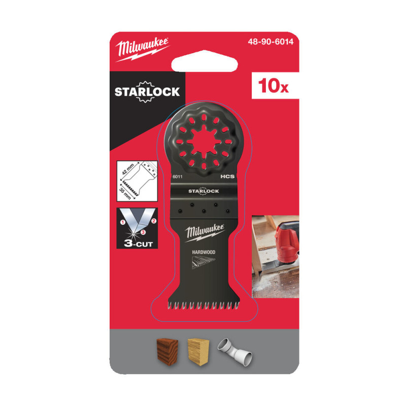 Полотно для мультітула STARLOCK MILWAUKEE, 35x42мм/3С (з 3-зубчатою геометрією), (10шт)