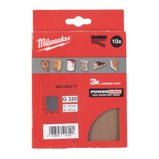 Сітка шліфувальна PG Mesh HL MILWAUKEE, 115х107мм, зерно 320, (10шт)
