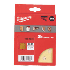 Папір шліфувальний HP MILWAUKEE, 115х107мм HL, зерно 80, (10шт)