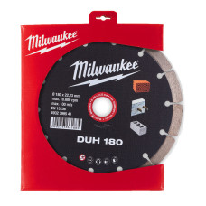 Диск алмазний MILWAUKEE DUH 180, діаметр 180мм (залізобетон, цегла)