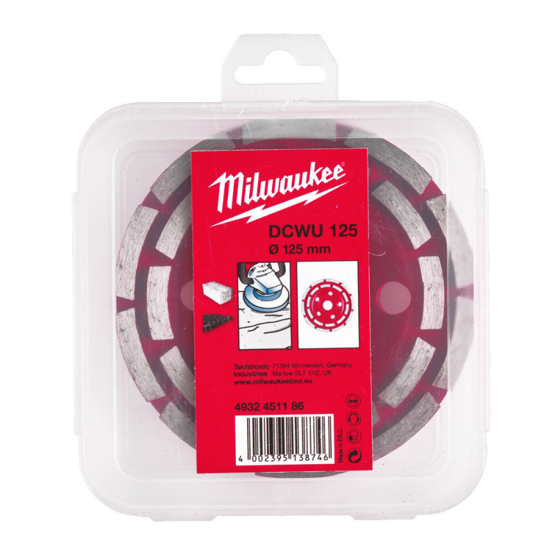 Чашка алмазна шліфувальна MILWAUKEE, DCWU, діаметр 125х22,23мм