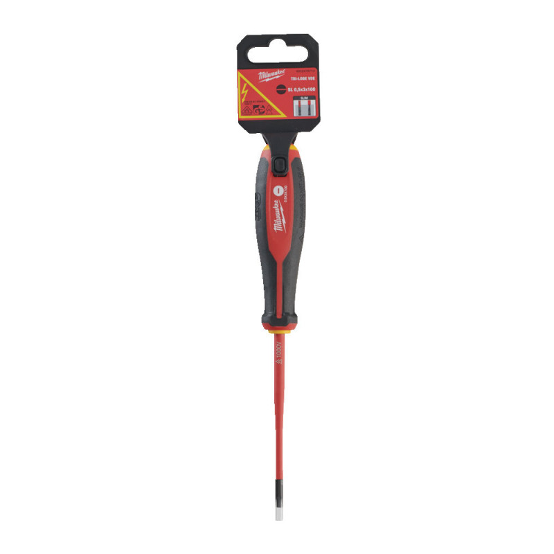 Викрутка з тригранною рукояткою ізольована VDE MILWAUKEE, SL 0,5х3,0х100мм