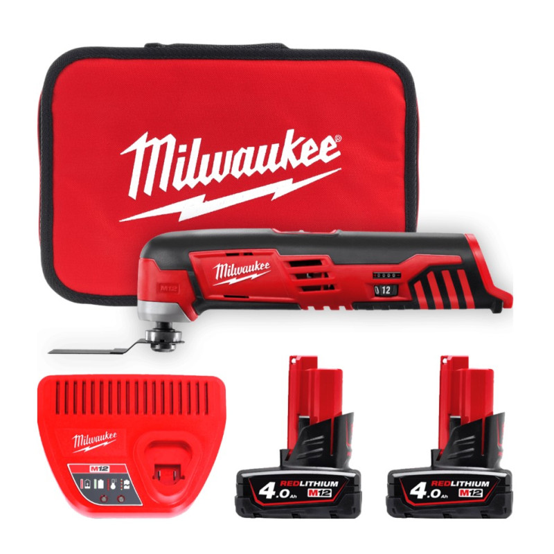 Інструмент багатофунціональний акумуляторний MILWAUKEE, C12 MT-402B (зарядний пристрій С12 С, 2 акумулятори М12 В4 4Ач, ключ, по