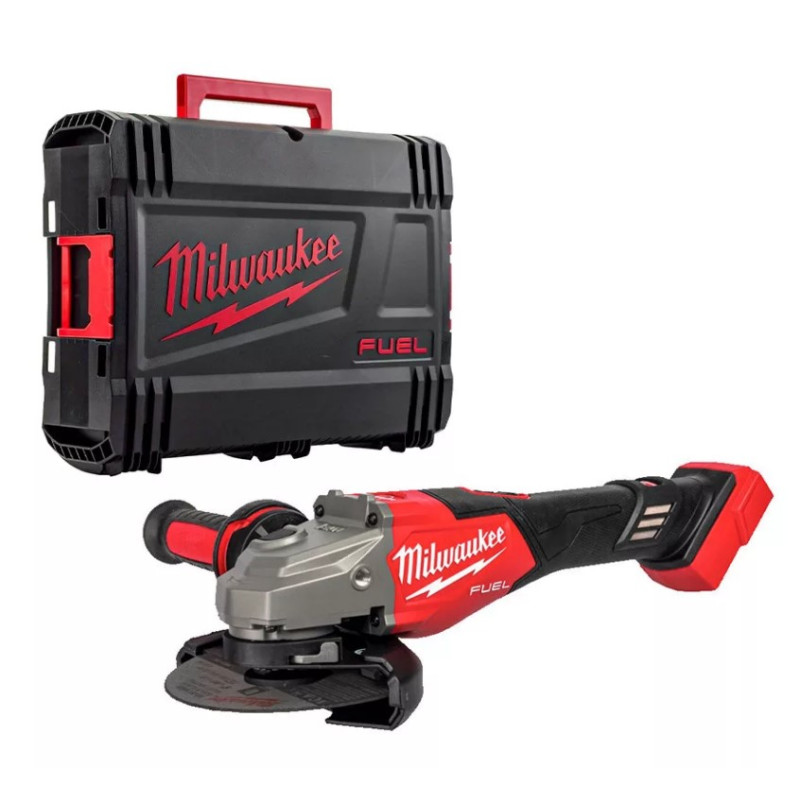 Шліфмашина кутова - болгарка акумуляторна безщіткова MILWAUKEE, M18 FHSAG125XB2-0X, діаметр 125мм (каркас, антивібраційна бічна