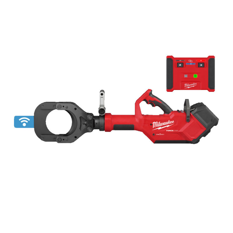 Кабелеріз гідравлічний акумуляторний з пультом д/к MILWAUKEE M18 HSFC125R-802C (зарядний пристрій M12-18 FC, 2 акумулятори М18 F