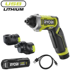 Викрутка акумуляторна Ryobi USB Lithium RSD4-120TA2 4В (1х2Аг) 5Нм,  200об/хв