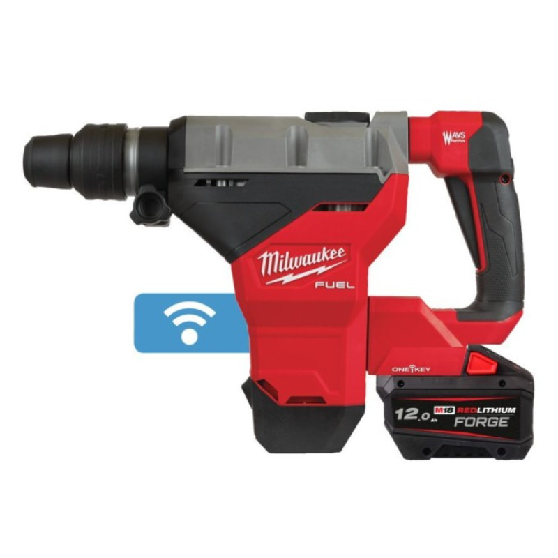 Перфоратор акумуляторний SDS-MAX MILWAUKEE, M18 FHM-121C, 11Дж (зарядний пристрій M12-18 FC, 1 акумулятор М18 FB12 12Аг, кейс)