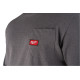 Футболка MILWAUKEE WTSSGR-S, з карманом та коротким рукавом, сіра, (розмір S)