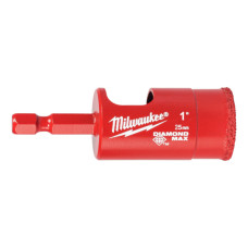 Коронка алмазна Diamond Plus/Max MILWAUKEE, діаметр 25,0мм (1/4'' Hex) (свердління з водою)