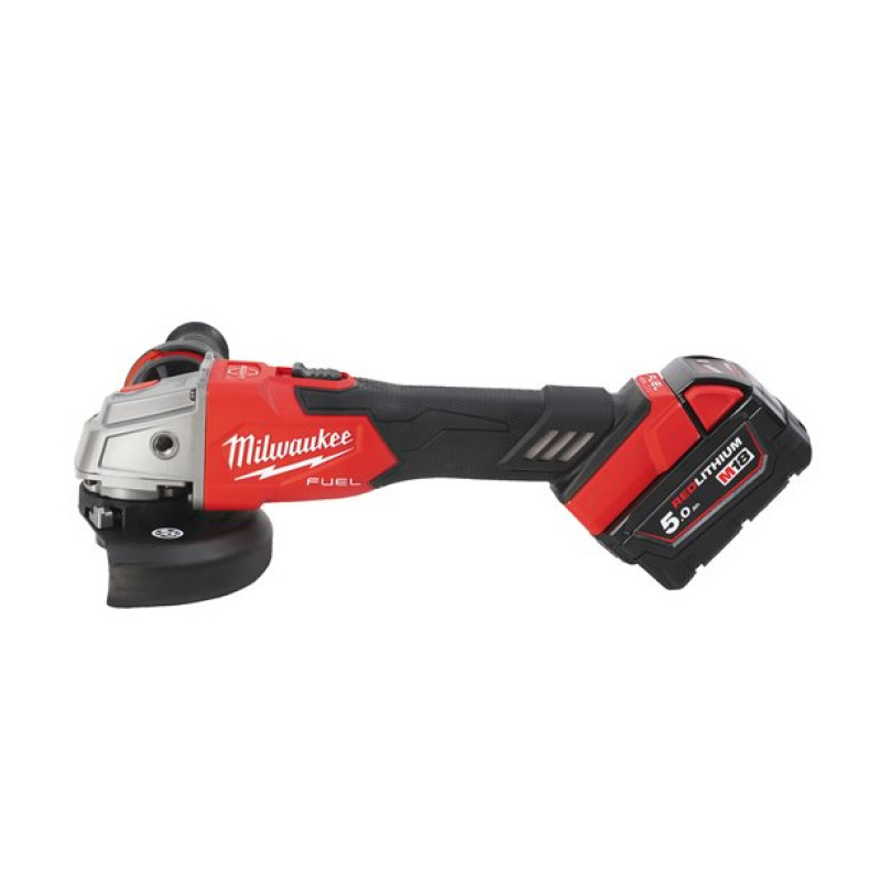 Шліфмашина кутова - болгарка акумуляторна безщіткова MILWAUKEE, M18 FSAG125XB-502X, діаметр 125мм (зарядний пристрій M12-18 FC,