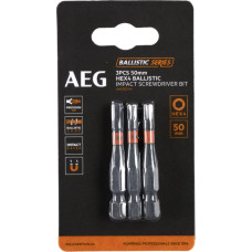 Біта ударна AEG AAK503H4, HEX4, 50мм (3шт)
