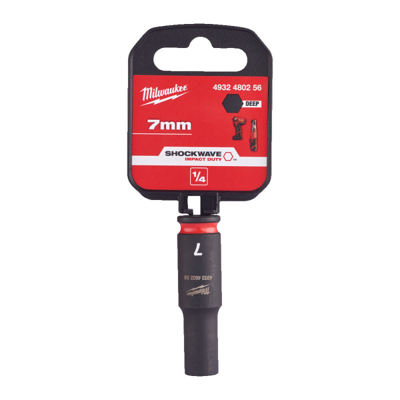 Головка ShW 1/4'' SKT MILWAUKEE подовжена, 7мм
