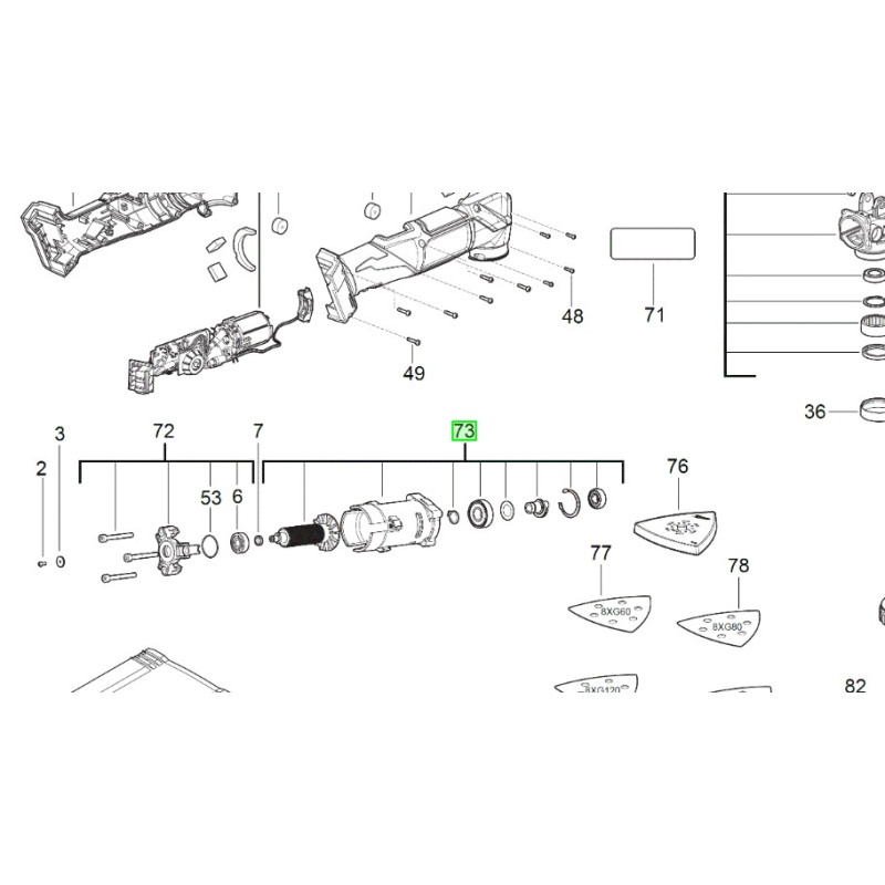 Двигун в комплекті для M18FMT MILWAUKEE