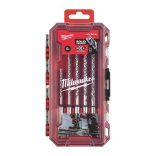 Набір бурів SDS-PLUS MX4 PACKOUT MILWAUKEE, (діаметри 5/5/6/7/8мм) Set 2 (5шт) пластиковий кейс