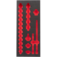 Ложемент для головок ShW 3/8" STD, (17шт) (45х175,8х417мм) для шаф металевих MILWAUKEE