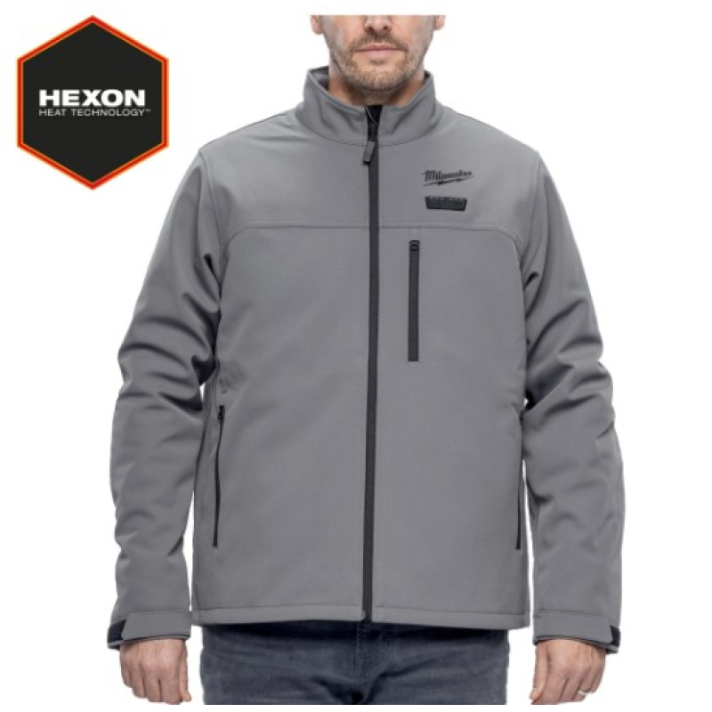 Куртка з електропідігрівом MILWAUKEE M12 HJGR6-0(M), сіра, розмір (M)
