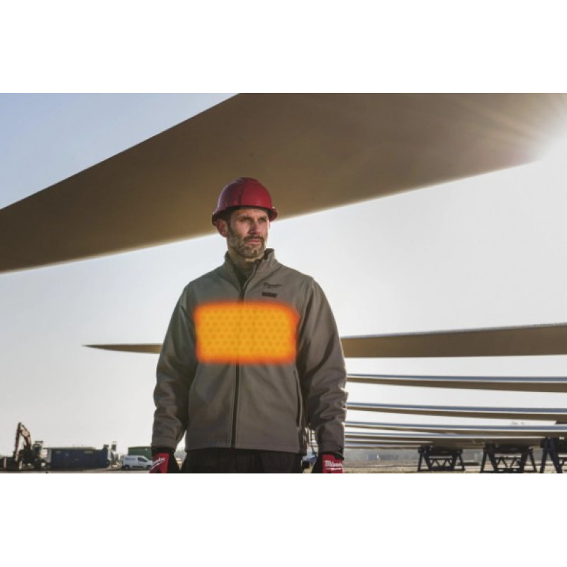 Куртка з електропідігрівом MILWAUKEE M12 HJGR6-0(S), сіра, розмір (S)