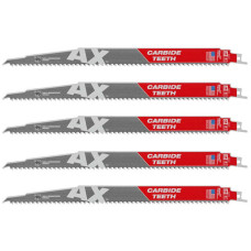 Полотно для шабельних пил AX CARBIDE MILWAUKEE, 300х5мм, (5шт), (деревина з цвяхами)