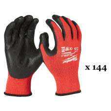 Рукавиці робочі MILWAUKEE, з опором порізам 3/C рівня, розмір 10/XL, (144 пари)
