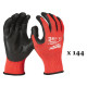 Рукавиці робочі MILWAUKEE, з опором порізам 3/C рівня, розмір 10/XL, (144 пари)