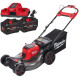 Газонокосарка акумуляторна безщіткова самохідна MILWAUKEE, M18F2LM53-122 (2х18В), 53см (зарядний пристрій M18 DBSC, 2 акумулятор