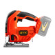 Лобзик акум. JS18/65 18В, 0-2500ход/хв, Quick Fix, дерево/кол.мет/сталь-65/10/6мм, КАРКАС (без АКБ і ЗП)