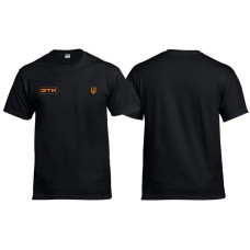 Футболка ХБ чорна розмір S з логотипом GTM