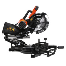 Пила торцювальна HM1046 1800Вт, 255*30мм, 5000об/хв, з протяжним механізмом і вказівником лінії розрізу