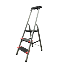 Стремянка 3сх. верх.сх.-0,63м KMH0103BP, сходинки 13см., анодований алюміній