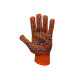 Рукавички трикотажні помаранчеві ТМ GTM LUX 5612 (колосок)